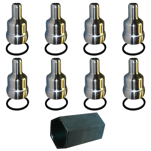 Bostech High Pressure Oil Rail Ball Tube (Set of 8) - 6.0 Powerstroke (2004.5-2007)