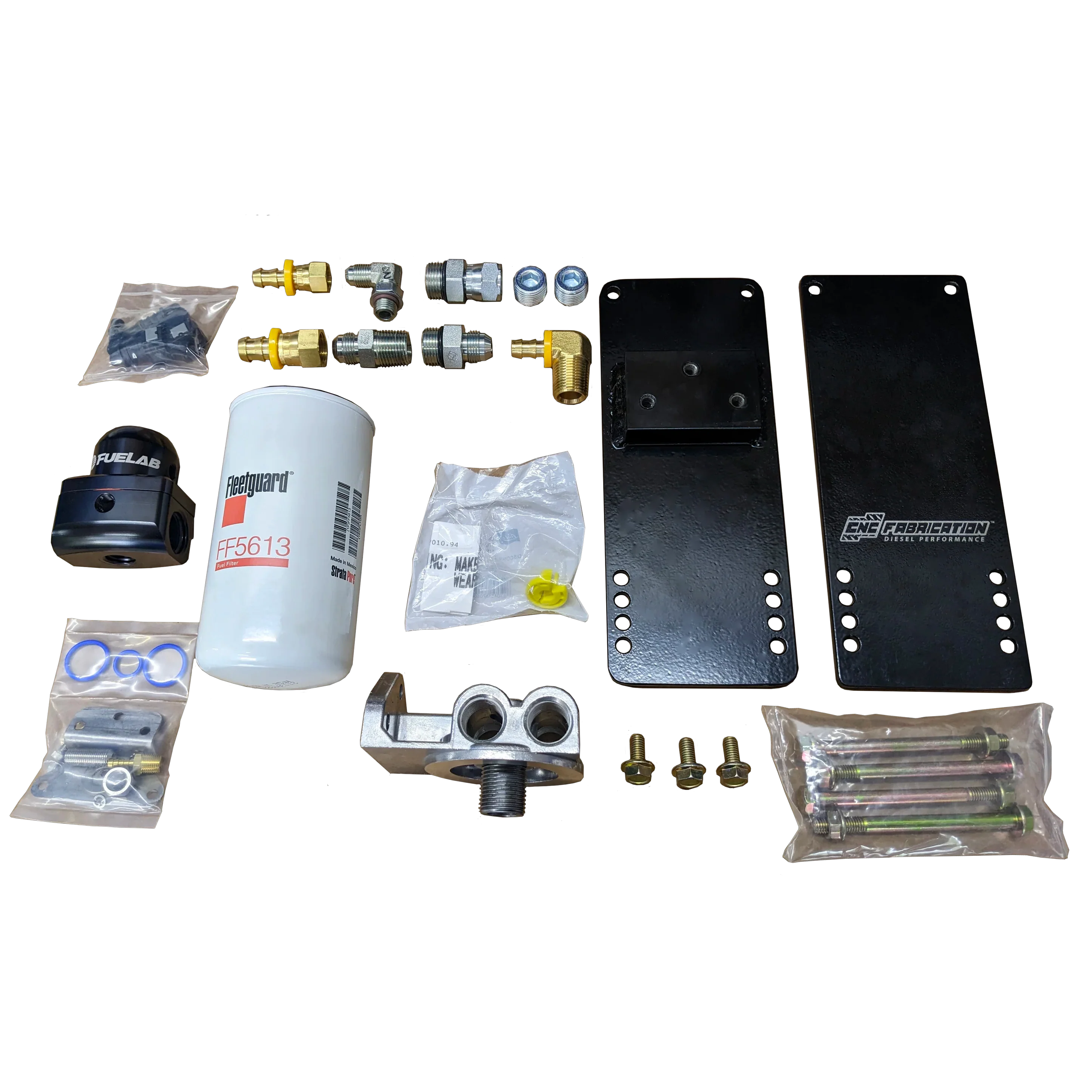 CNC Fabrication T4 Turbo 4-Line Feed Valley Mount Fuel Line Kit  - 7.3 Powerstroke (1994.5-2003) - Image 5